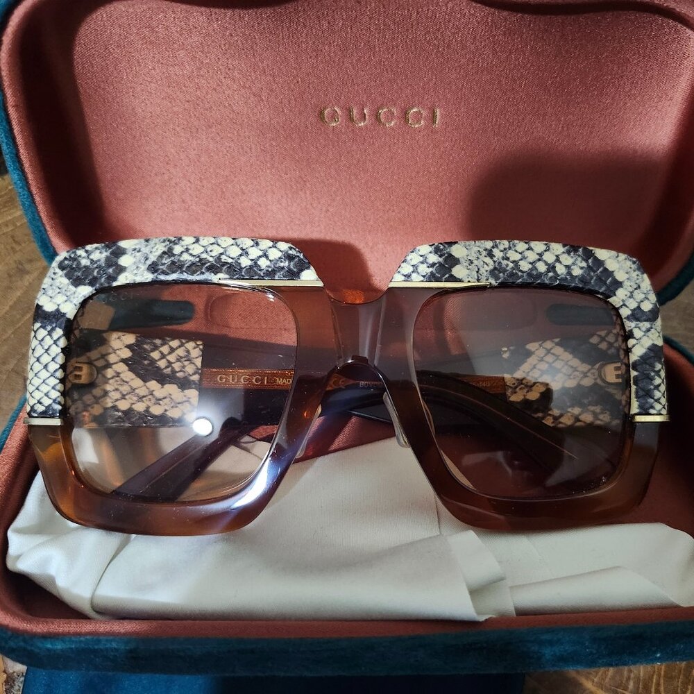 Gucci snakeskin sunglasses